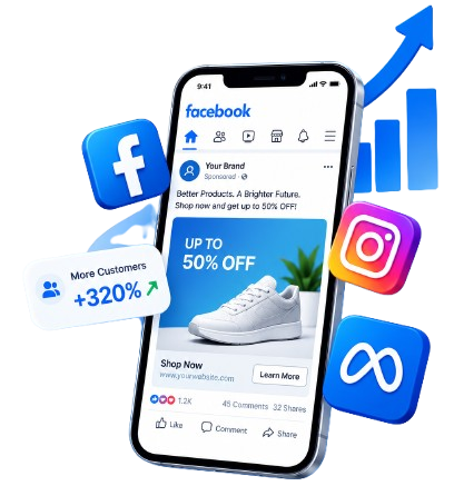 Meta Facebook Ads Marketing Illustration